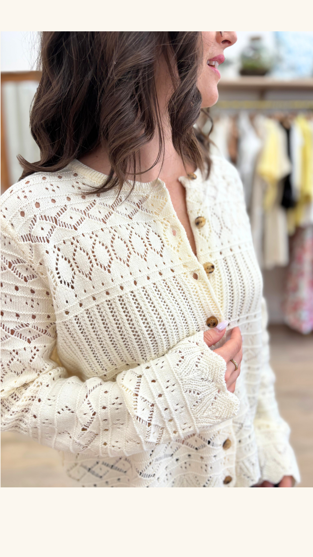 Gilet Audrey crème