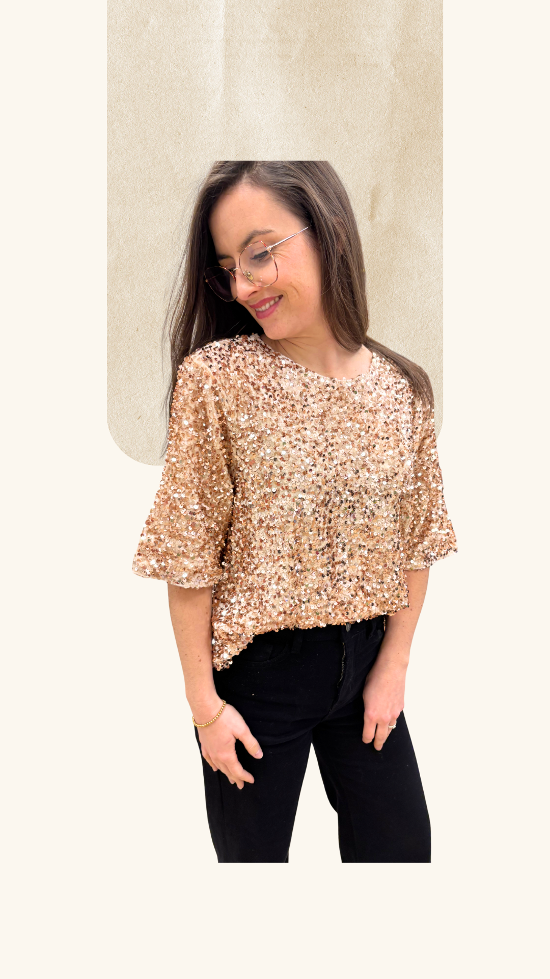 T-shirt Athéna doré