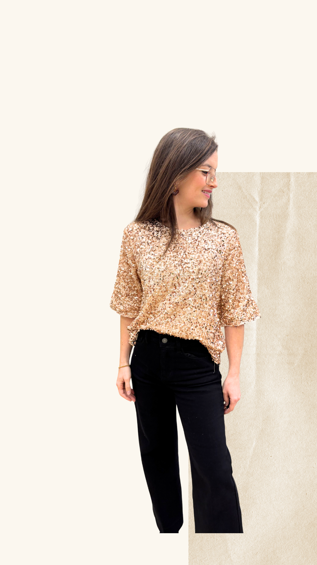 T-shirt Athéna doré