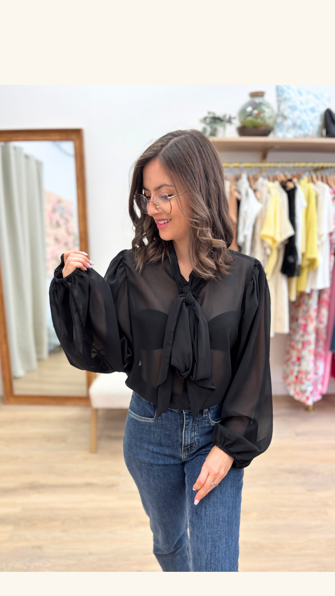Blouse Azélie noire