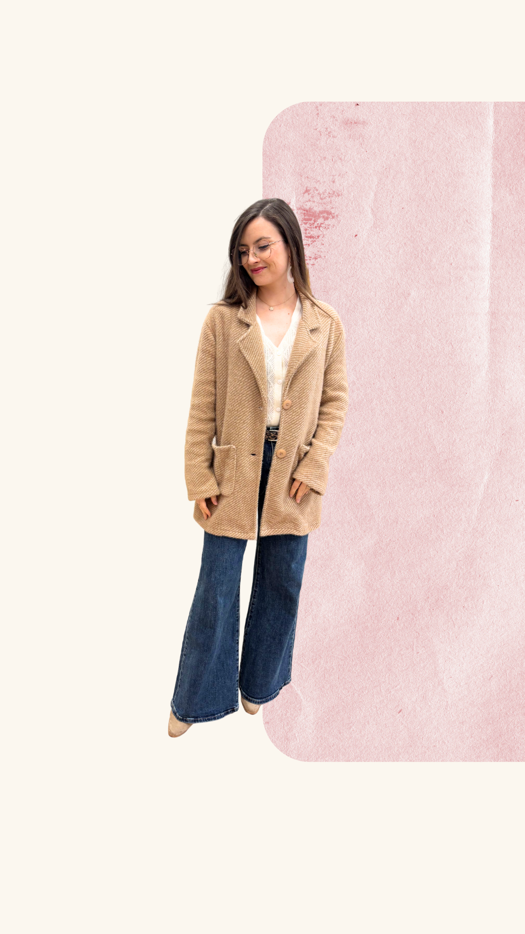 Veste Simone laine beige