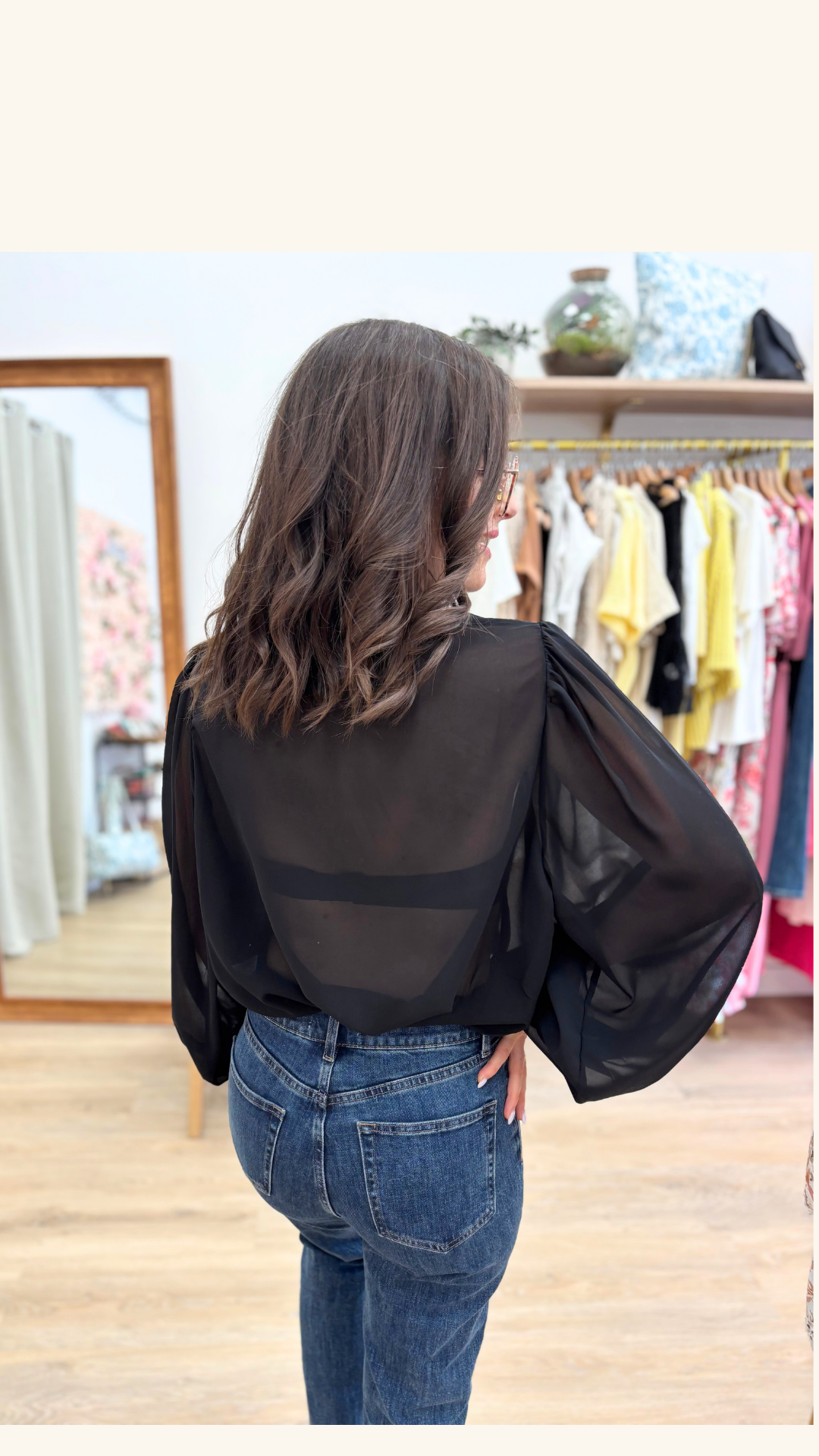 Blouse Azélie noire