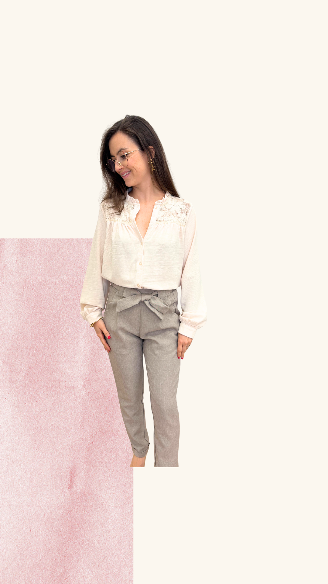 Pantalon Gabriel taupe