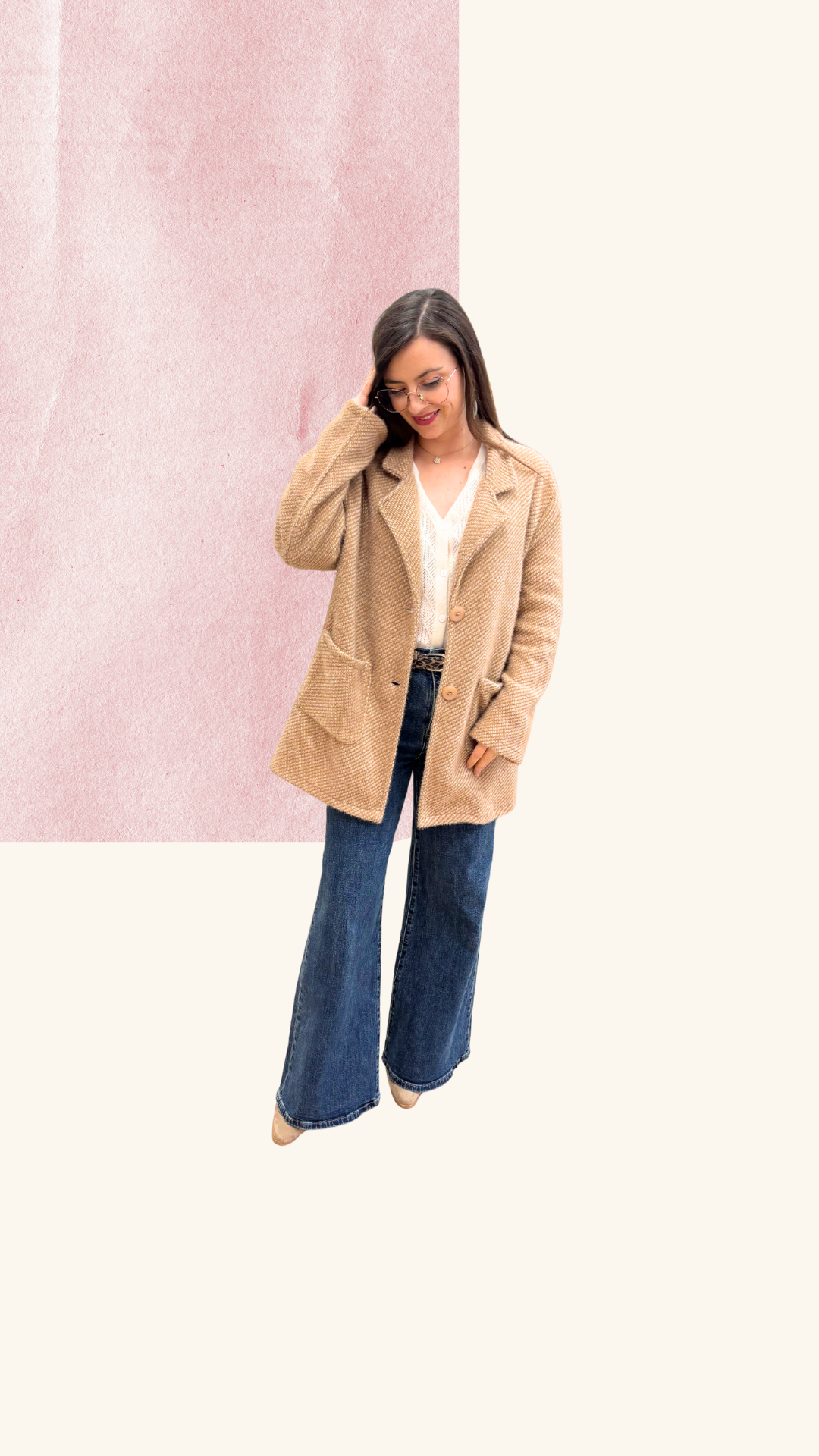 Veste Simone laine beige