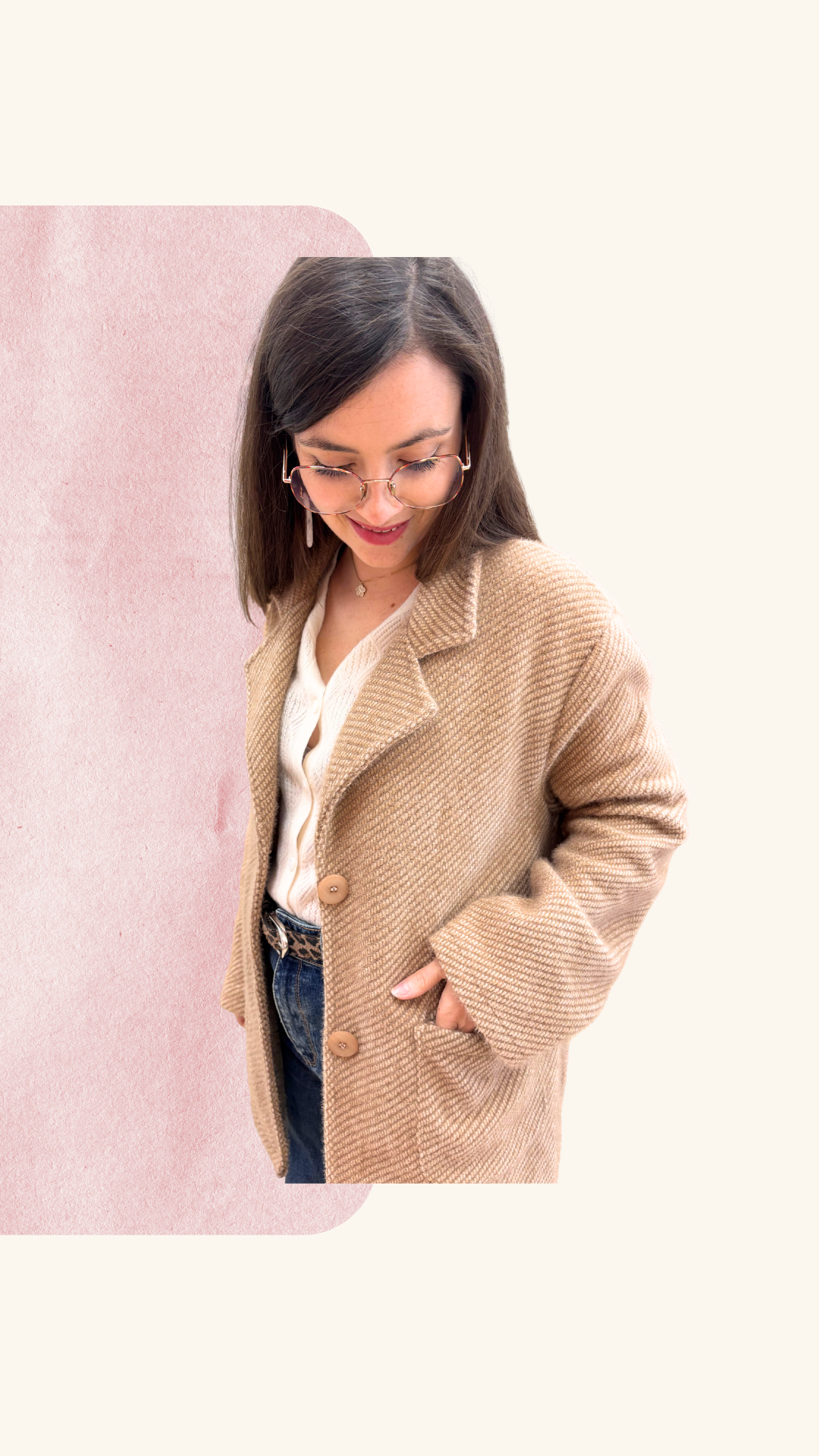 Veste Simone laine beige