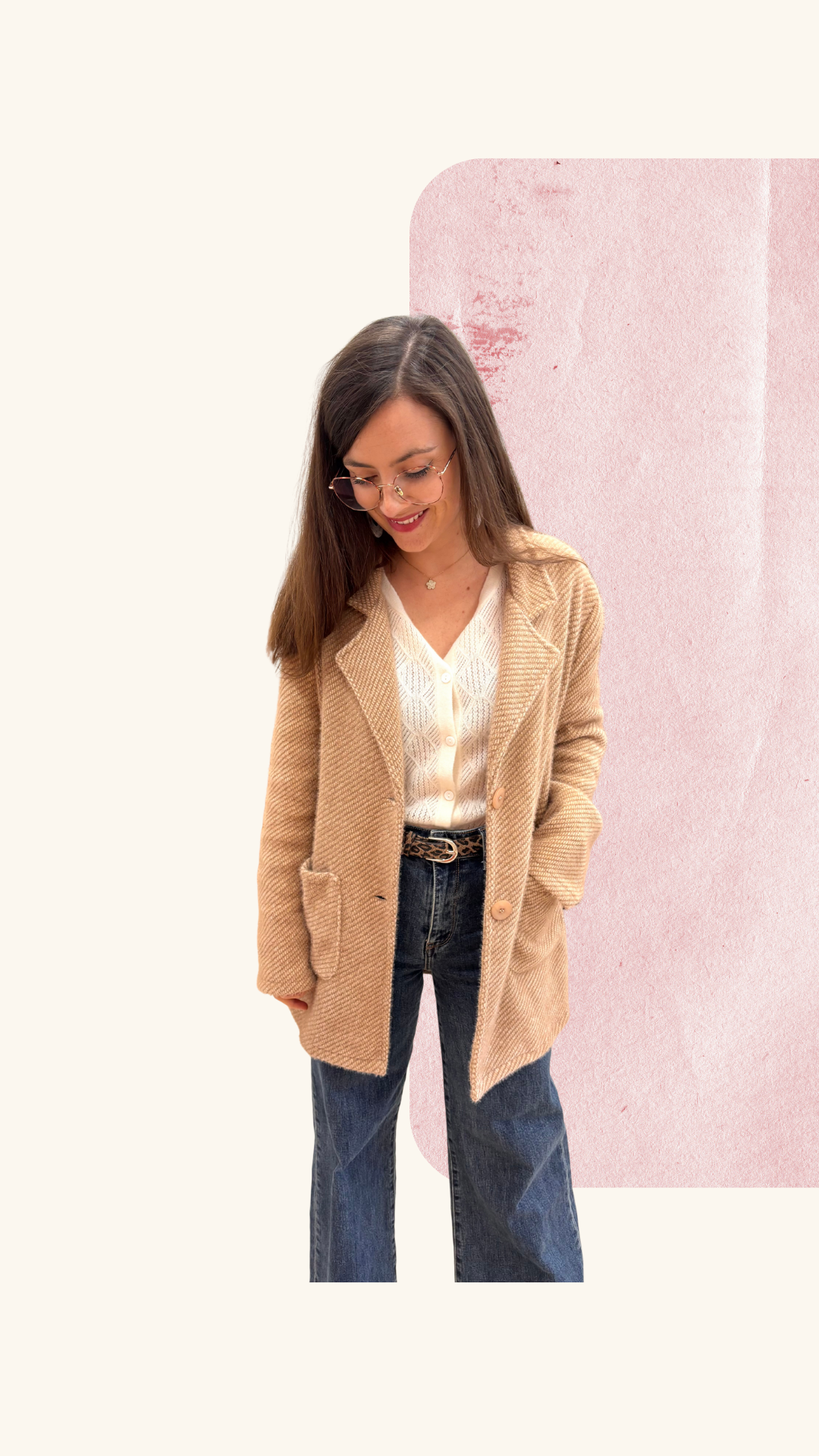 Veste Simone laine beige