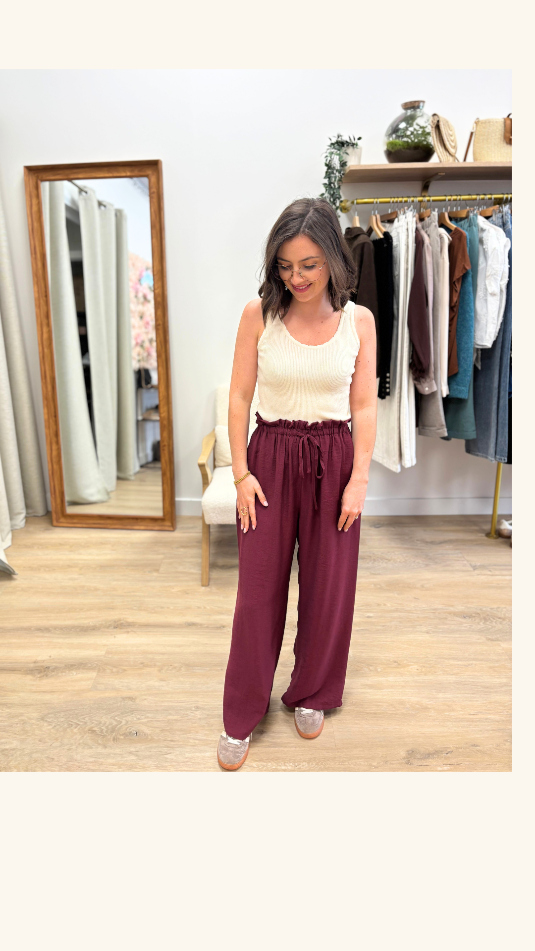 Pantalon Alex bordeaux