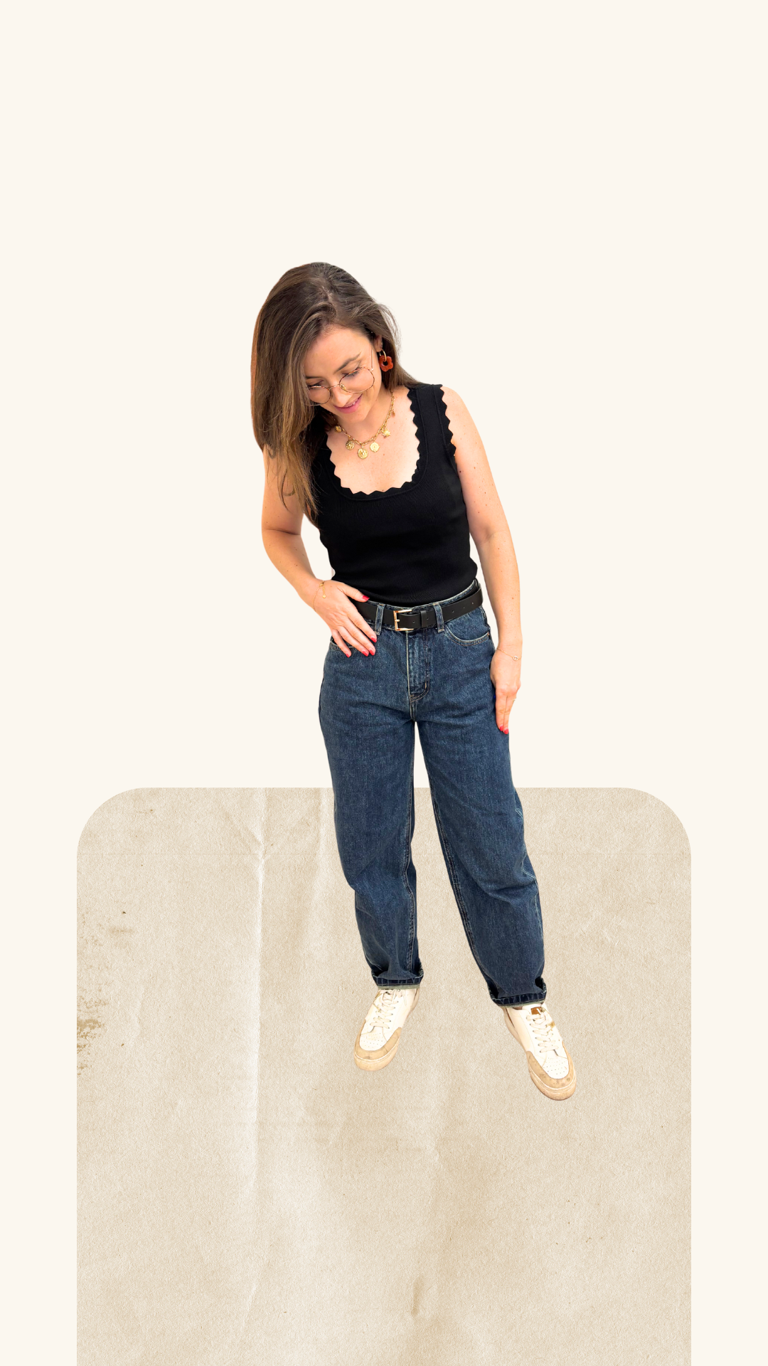 Jean Bora barrel bleu