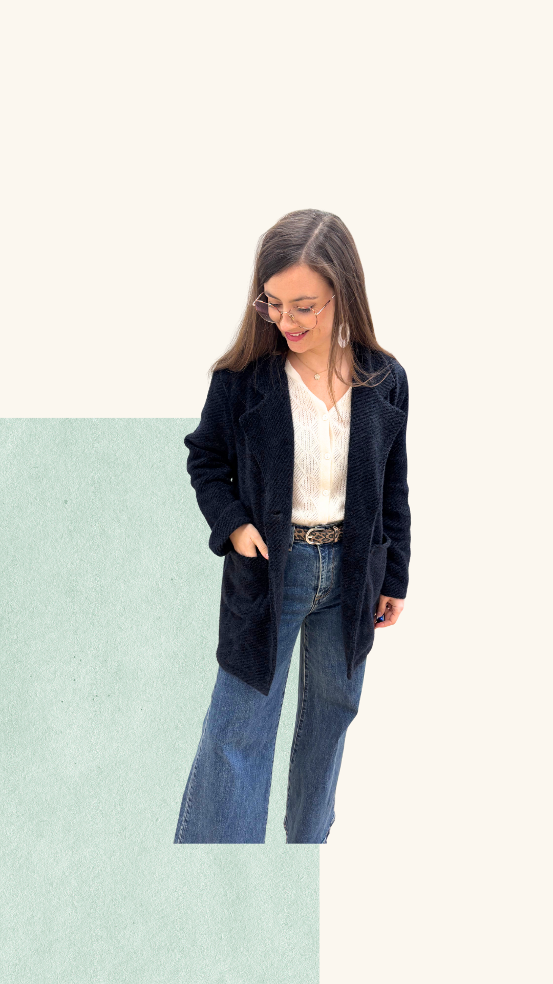 Veste Simone laine noir