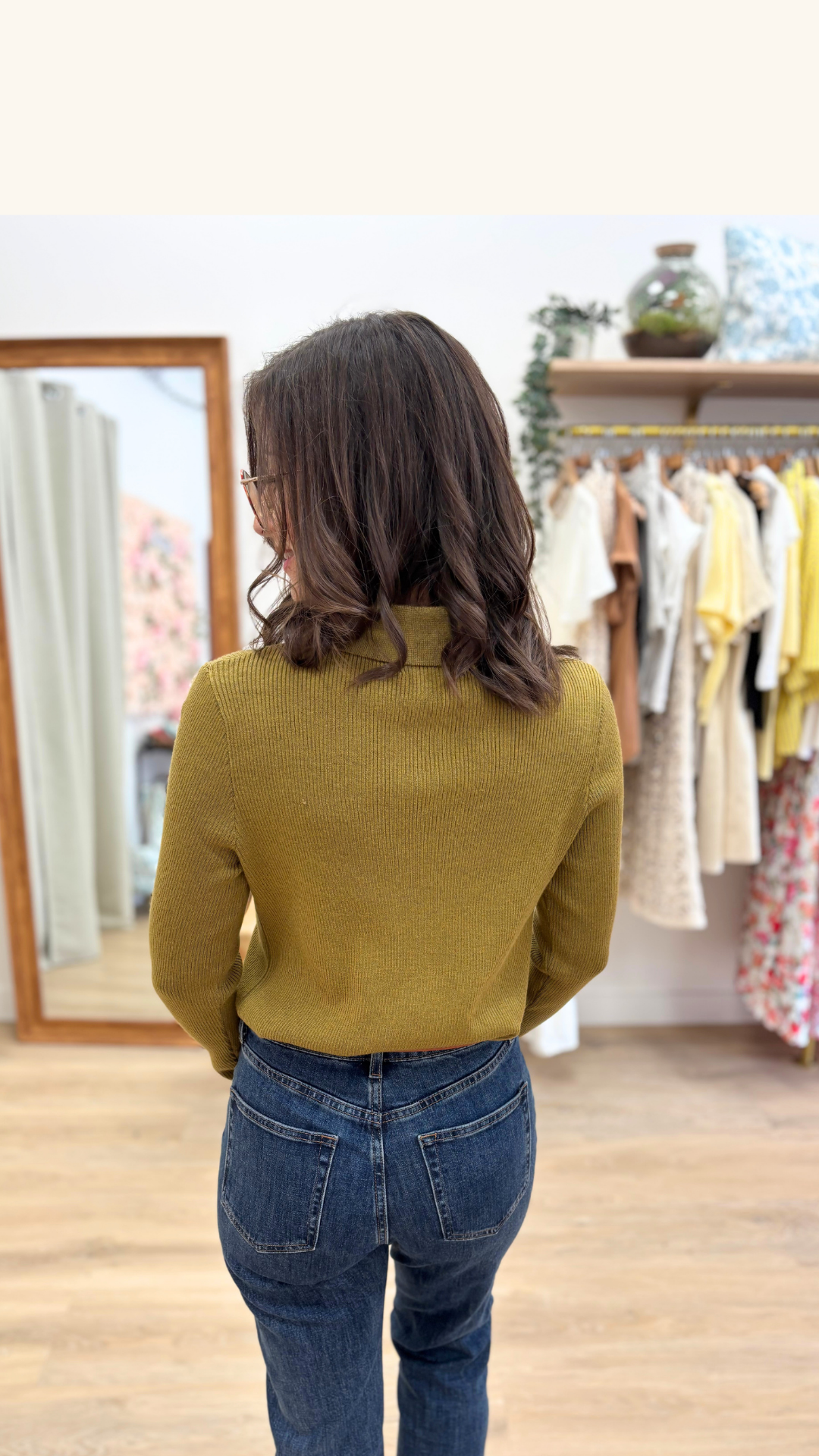 Top Ilana vert olive