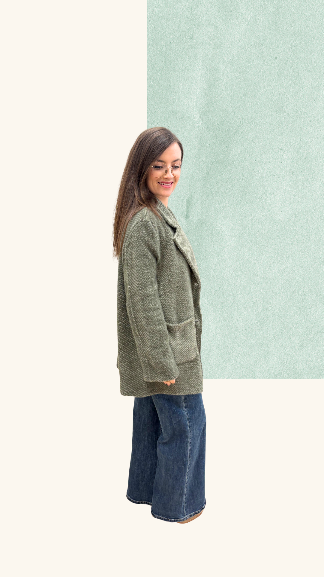 Veste Simone laine vert