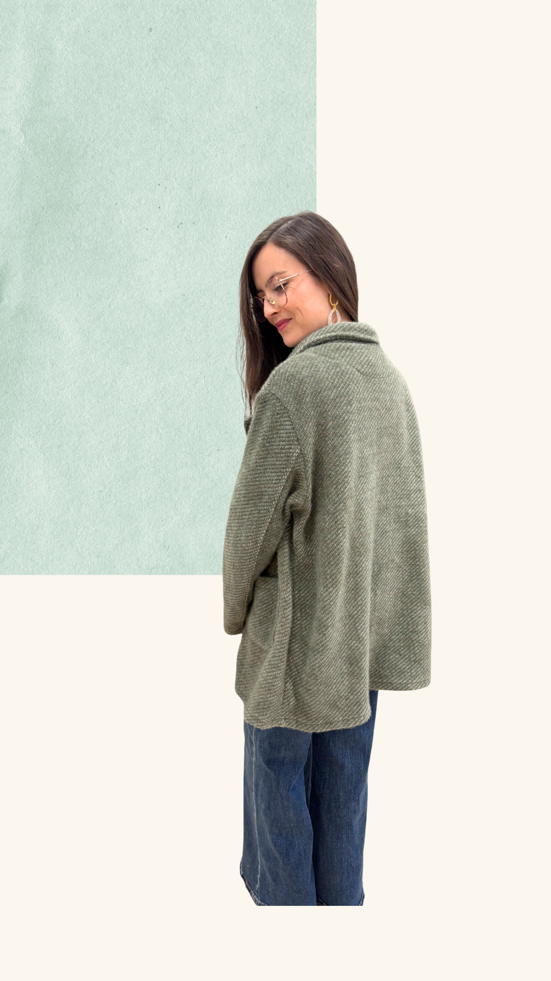 Veste Simone laine vert