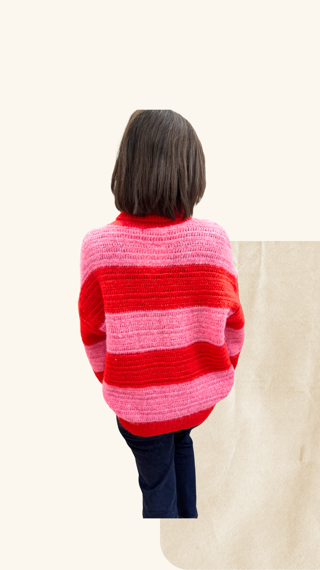 Pull Aéris rouge - rose