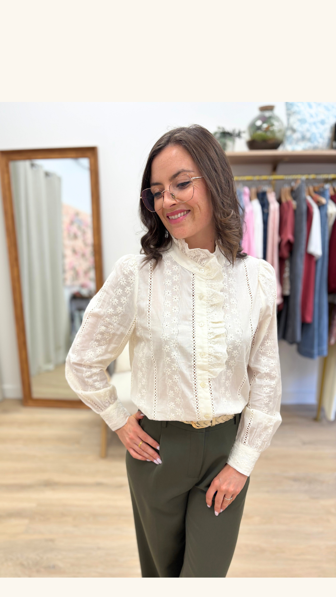 Chemise Elodie crème
