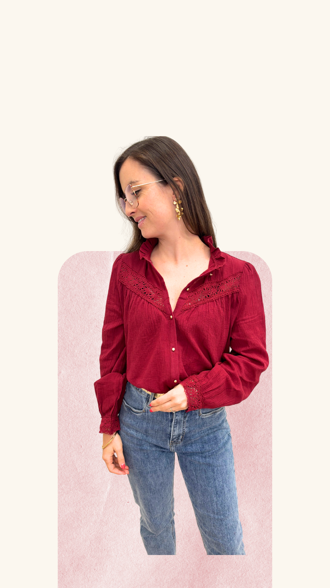 Chemise Elea bordeaux