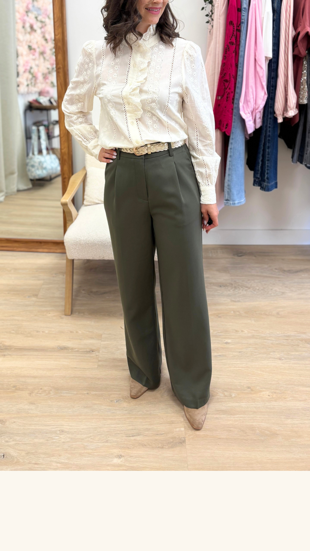 Pantalon Margaux kaki