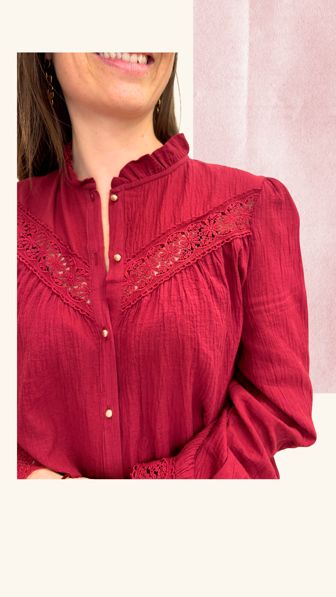 Chemise Elea bordeaux
