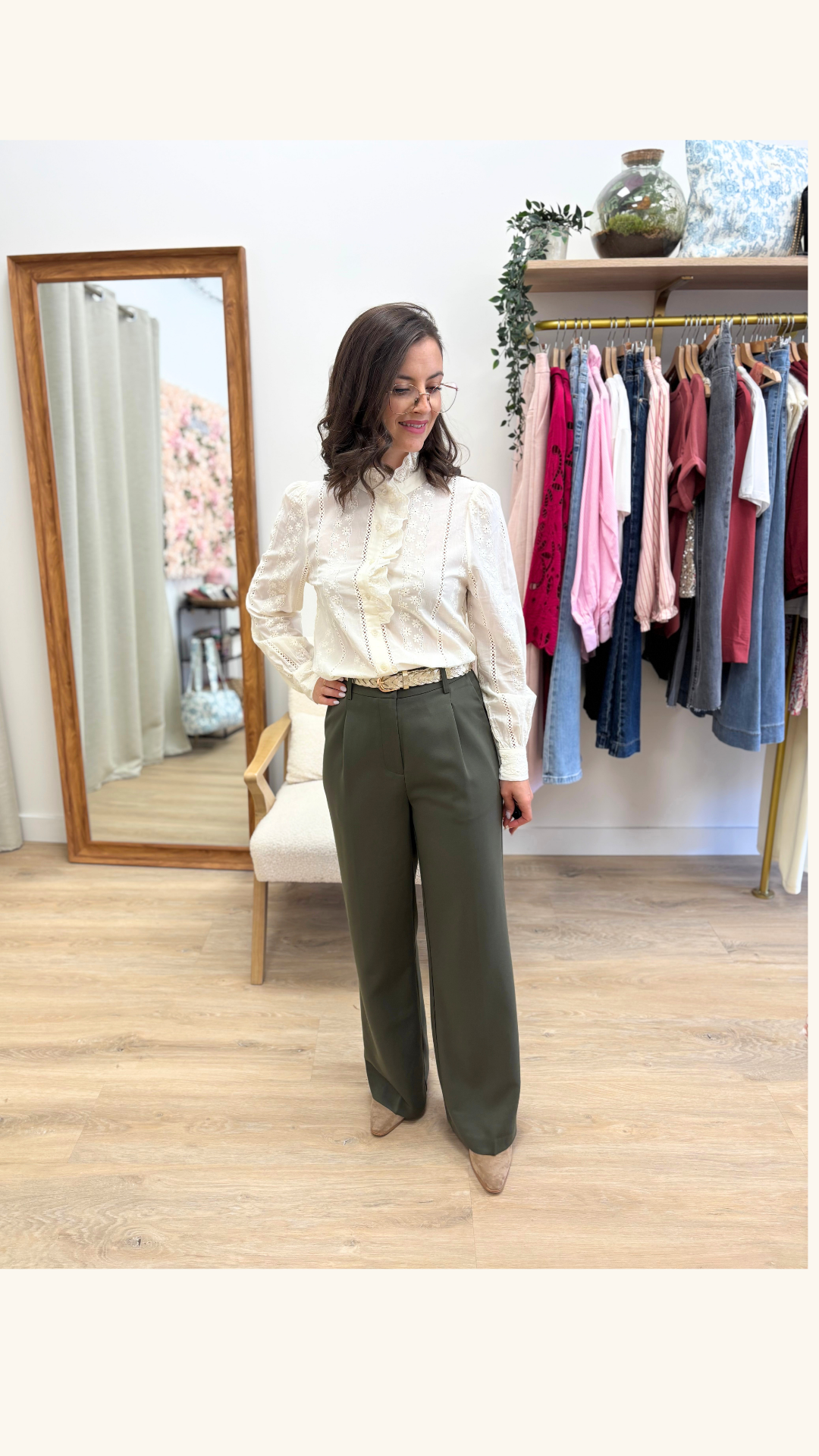 Pantalon Margaux kaki