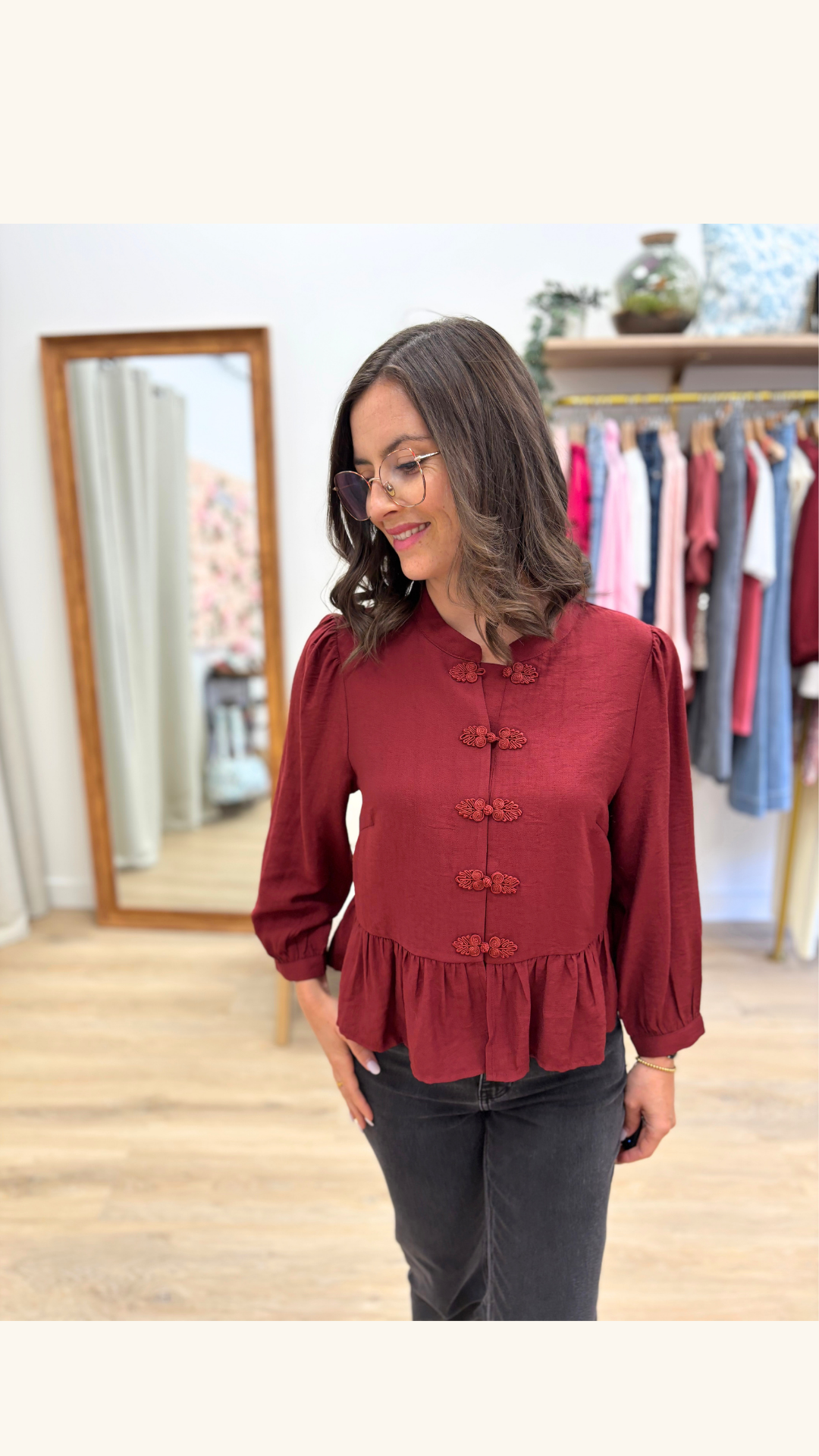 Blouse Mia rouge