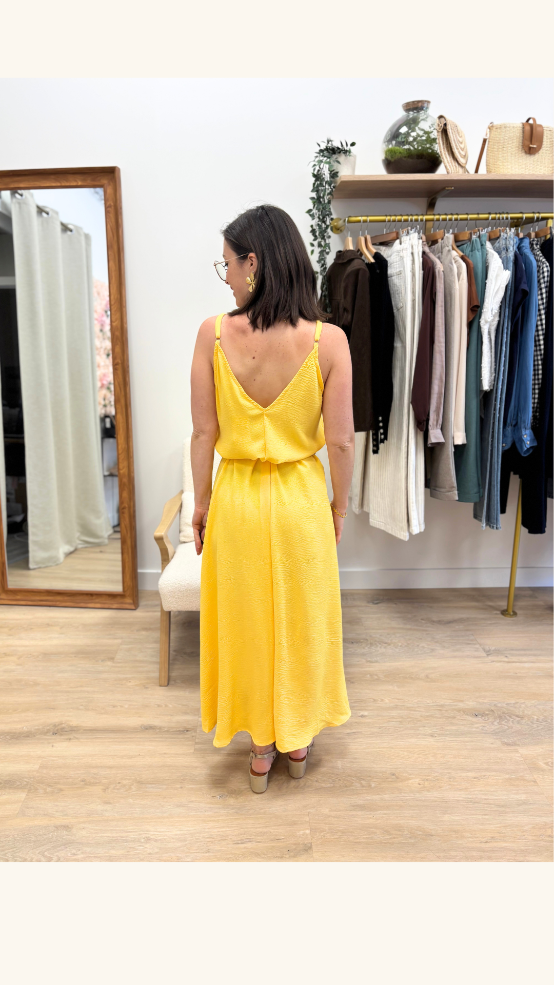 Robe longue Florence jaune
