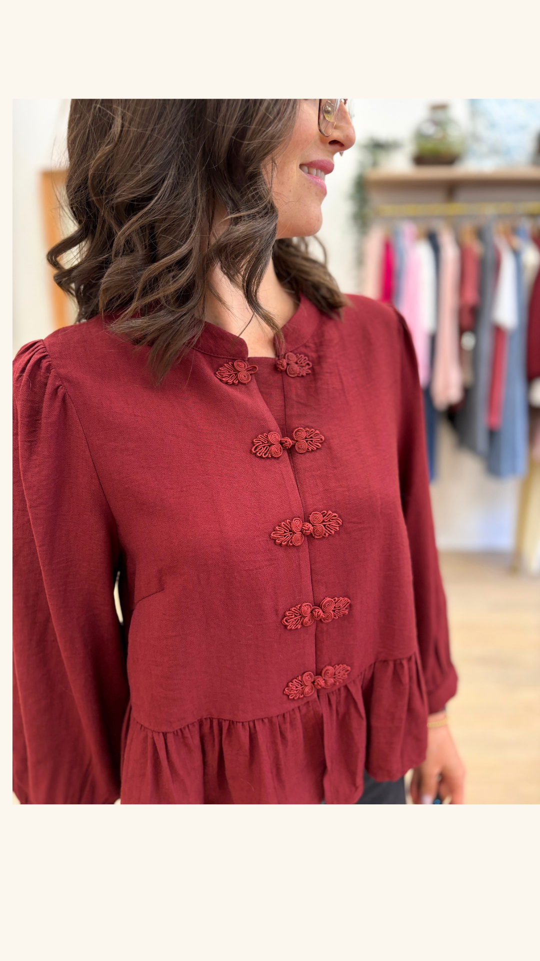 Blouse Mia rouge