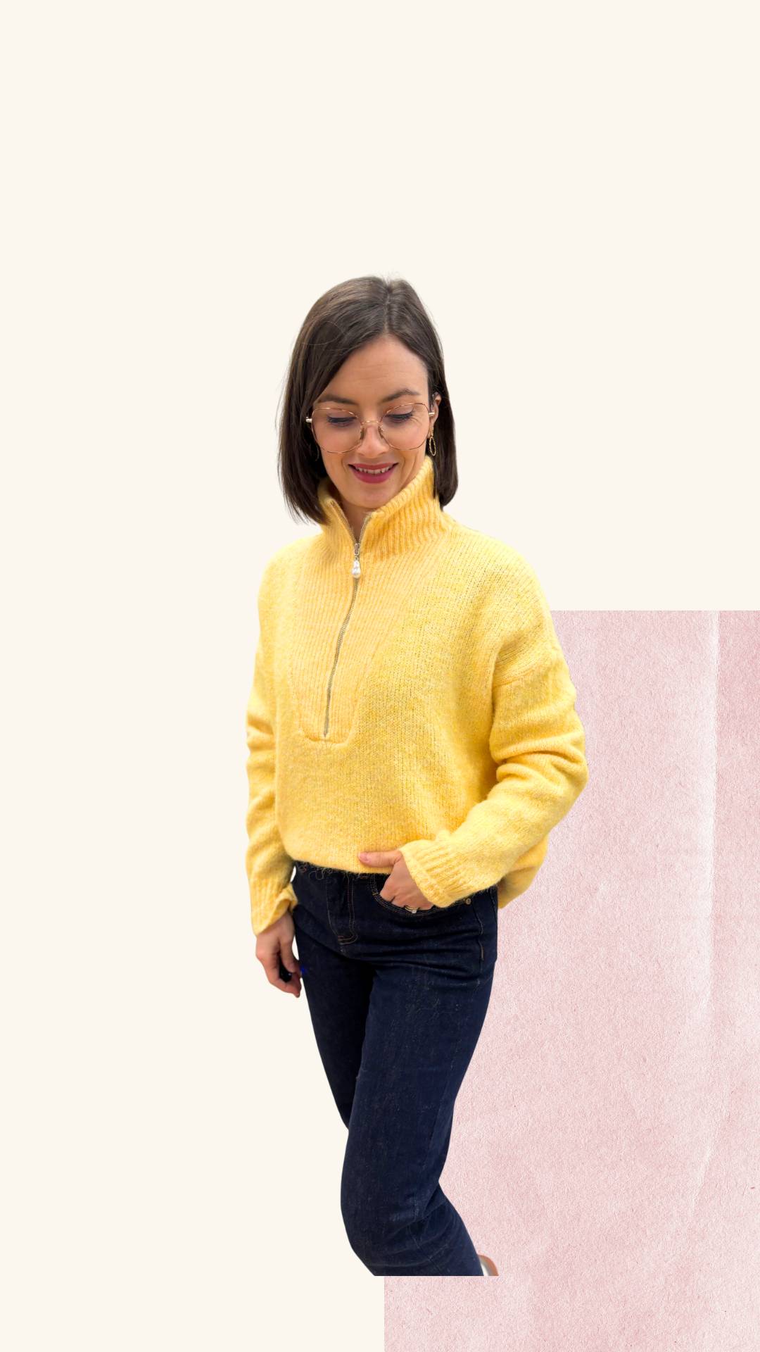 Pull Flavie jaune