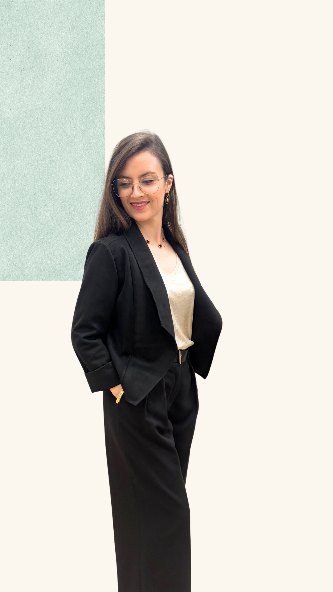 Veste Charlène en suédine noir