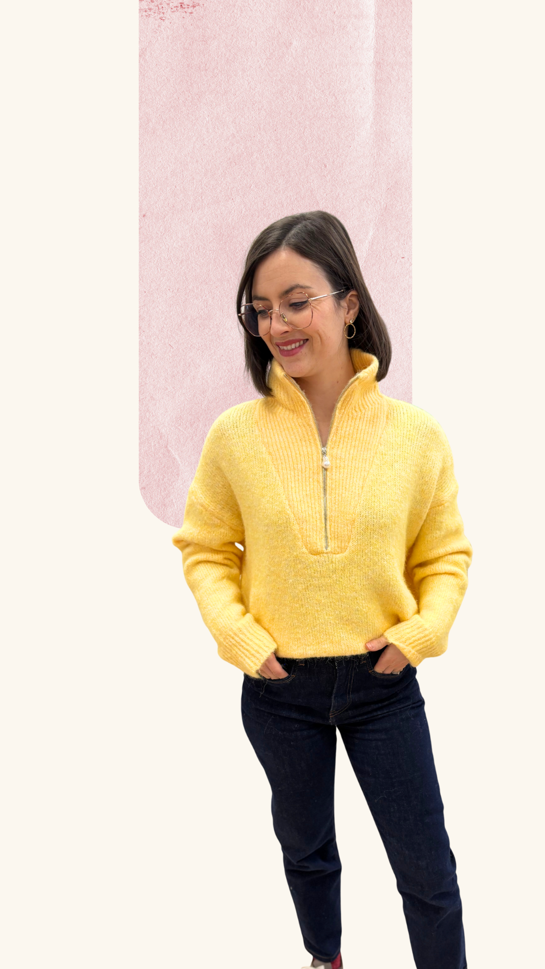 Pull Flavie jaune