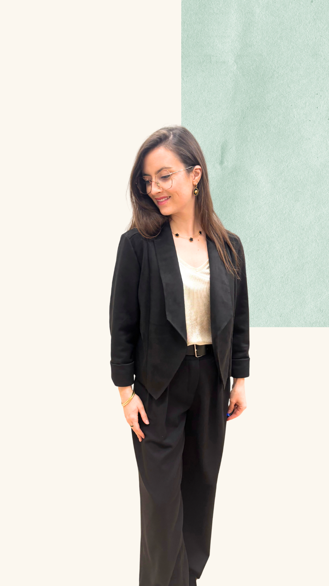 Veste Charlène en suédine noir