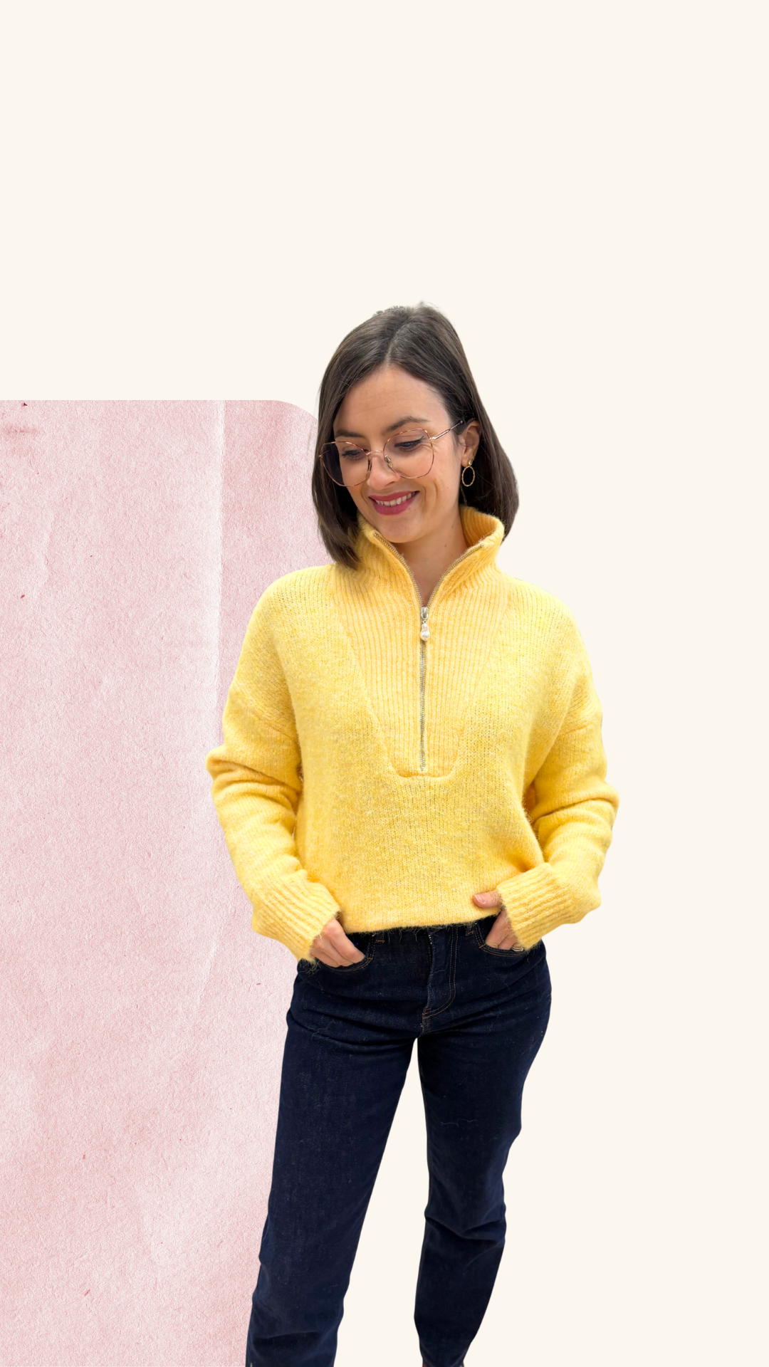 Pull Flavie jaune