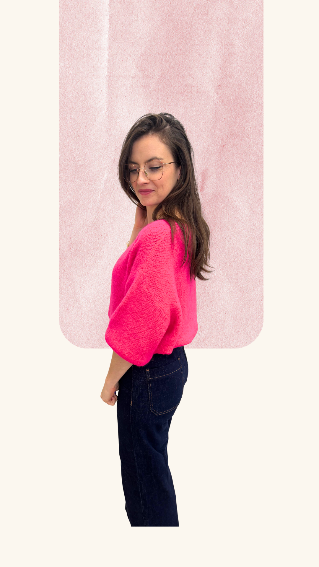 Maille Charlotte fuchsia Alpaga