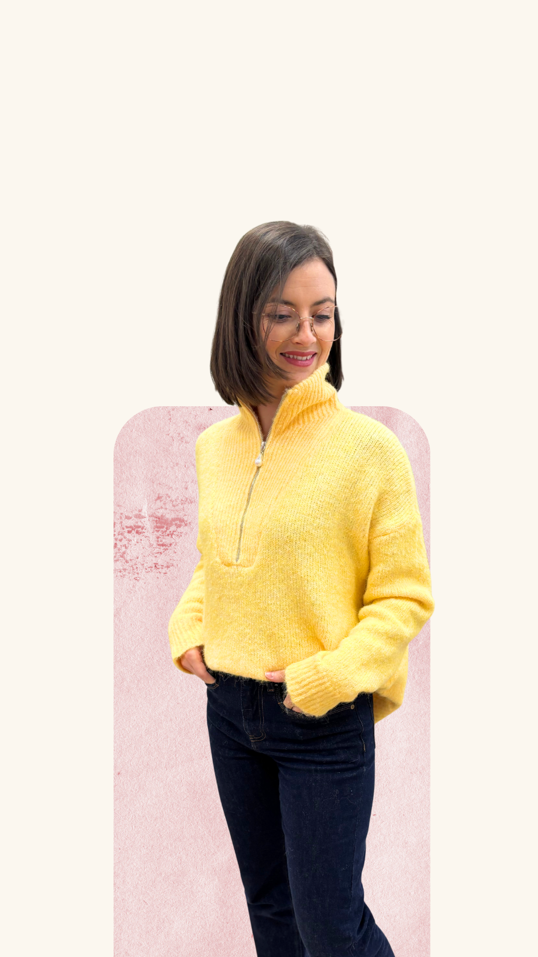 Pull Flavie jaune