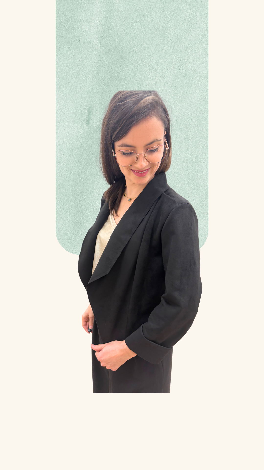 Veste Charlène en suédine noir