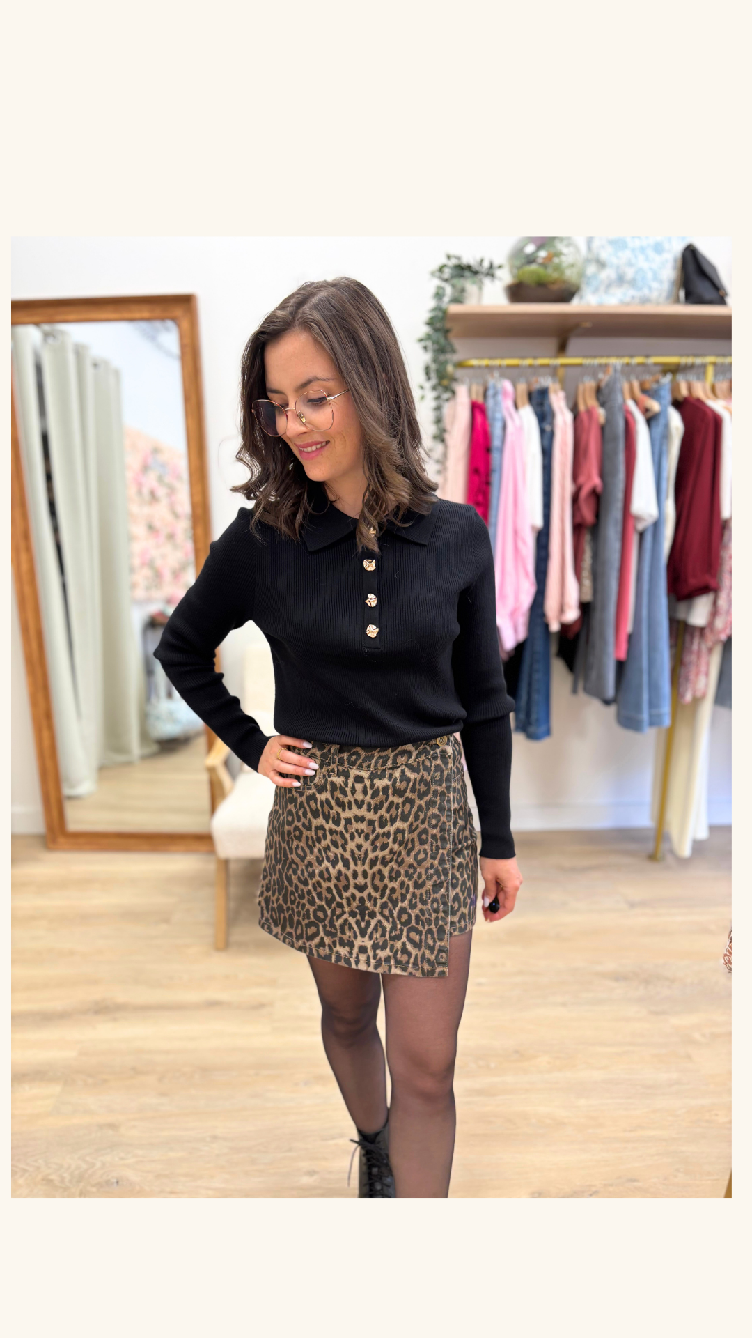 Jupe-Short Jana léopard