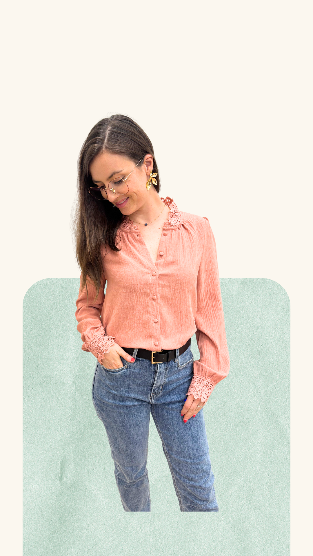 Blouse Victoria rose