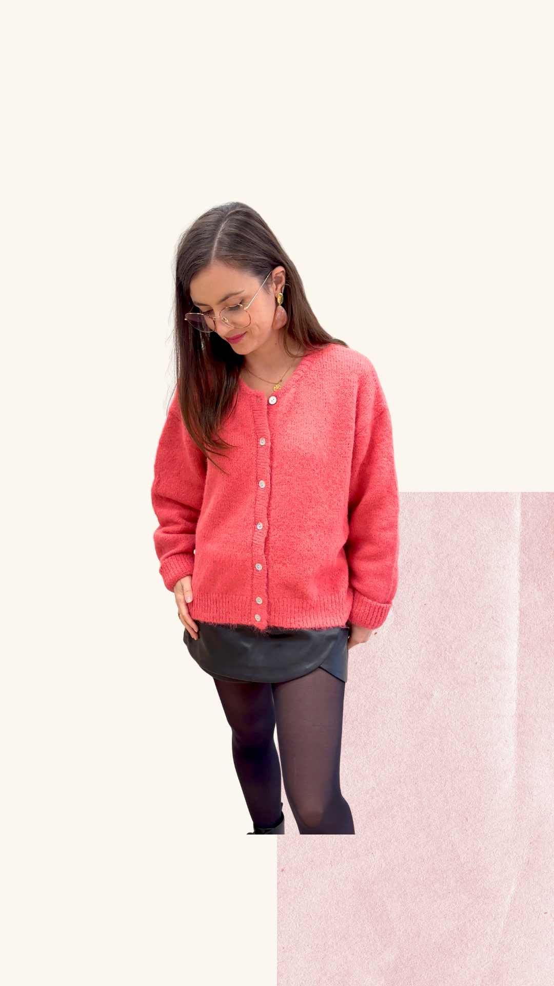 Gilet Thelma framboise