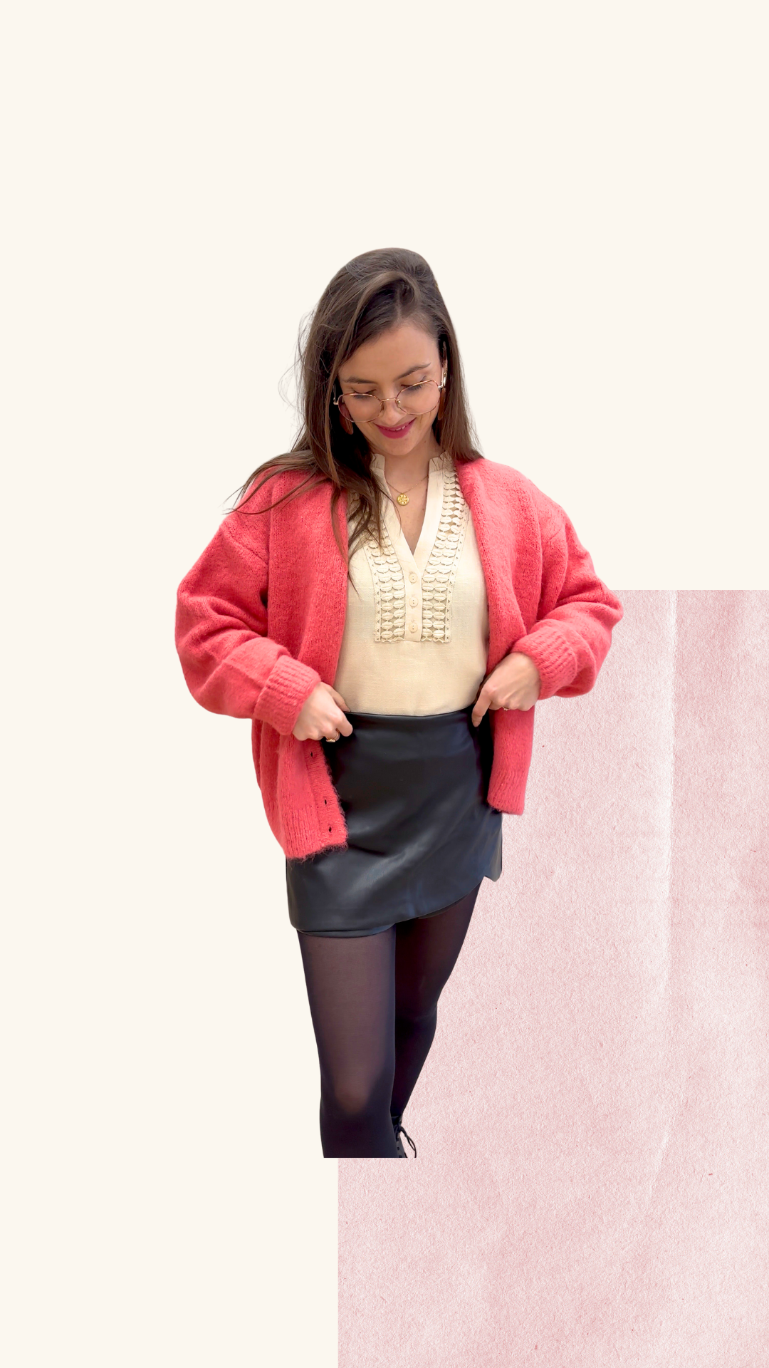 Gilet Thelma framboise