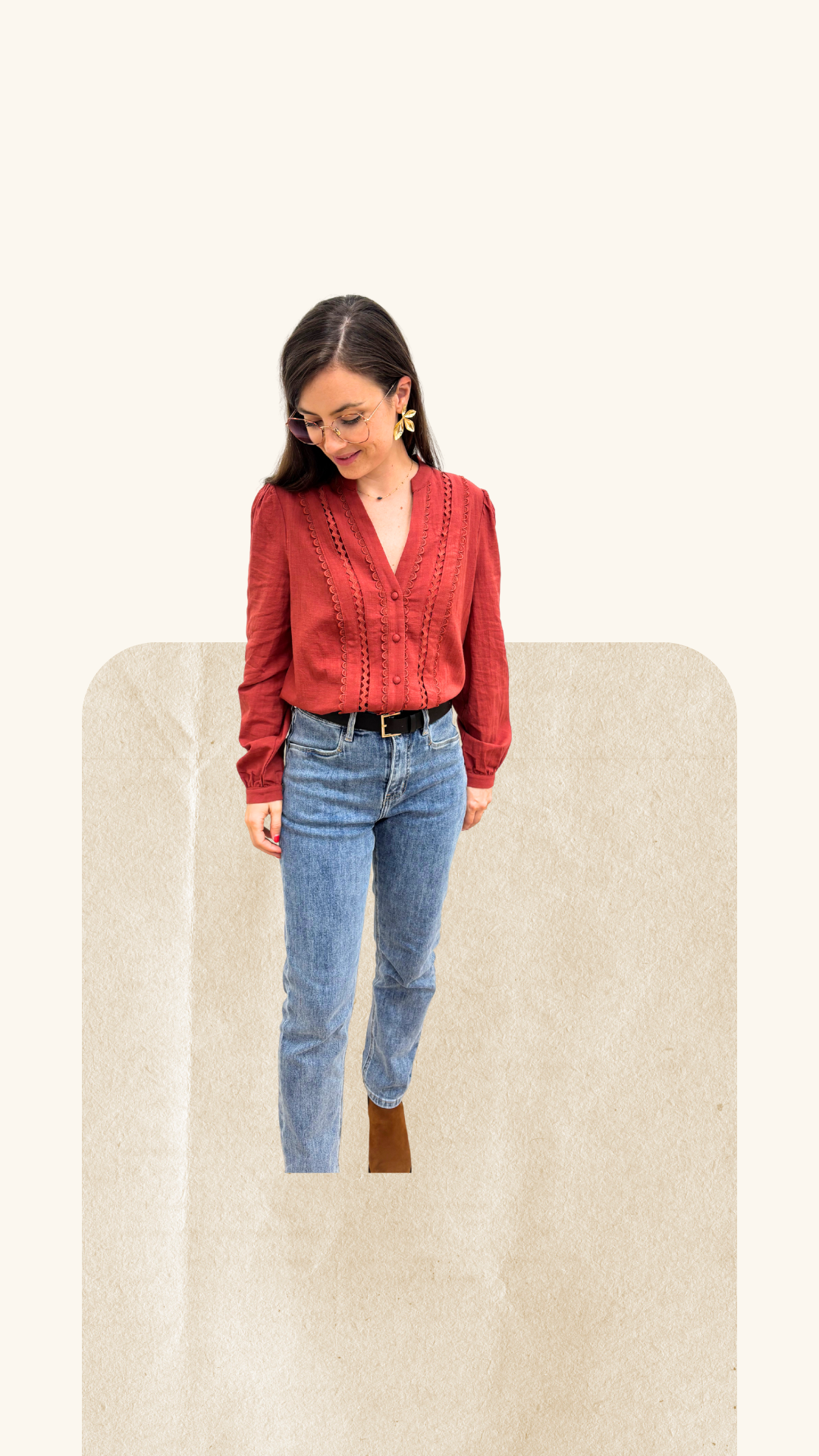 Chemise Coline terracotta