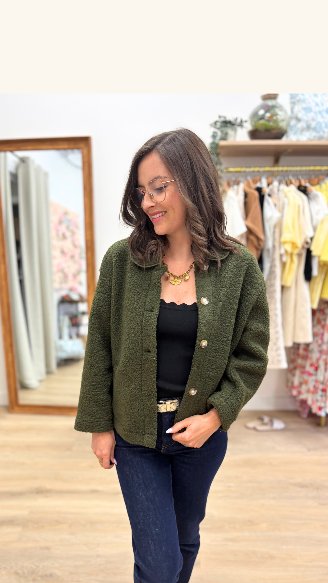 Manteau Elisa kaki