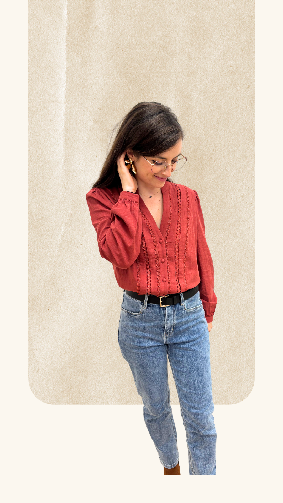 Chemise Coline terracotta