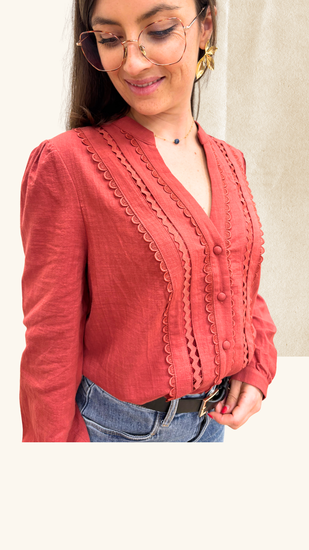 Chemise Coline terracotta