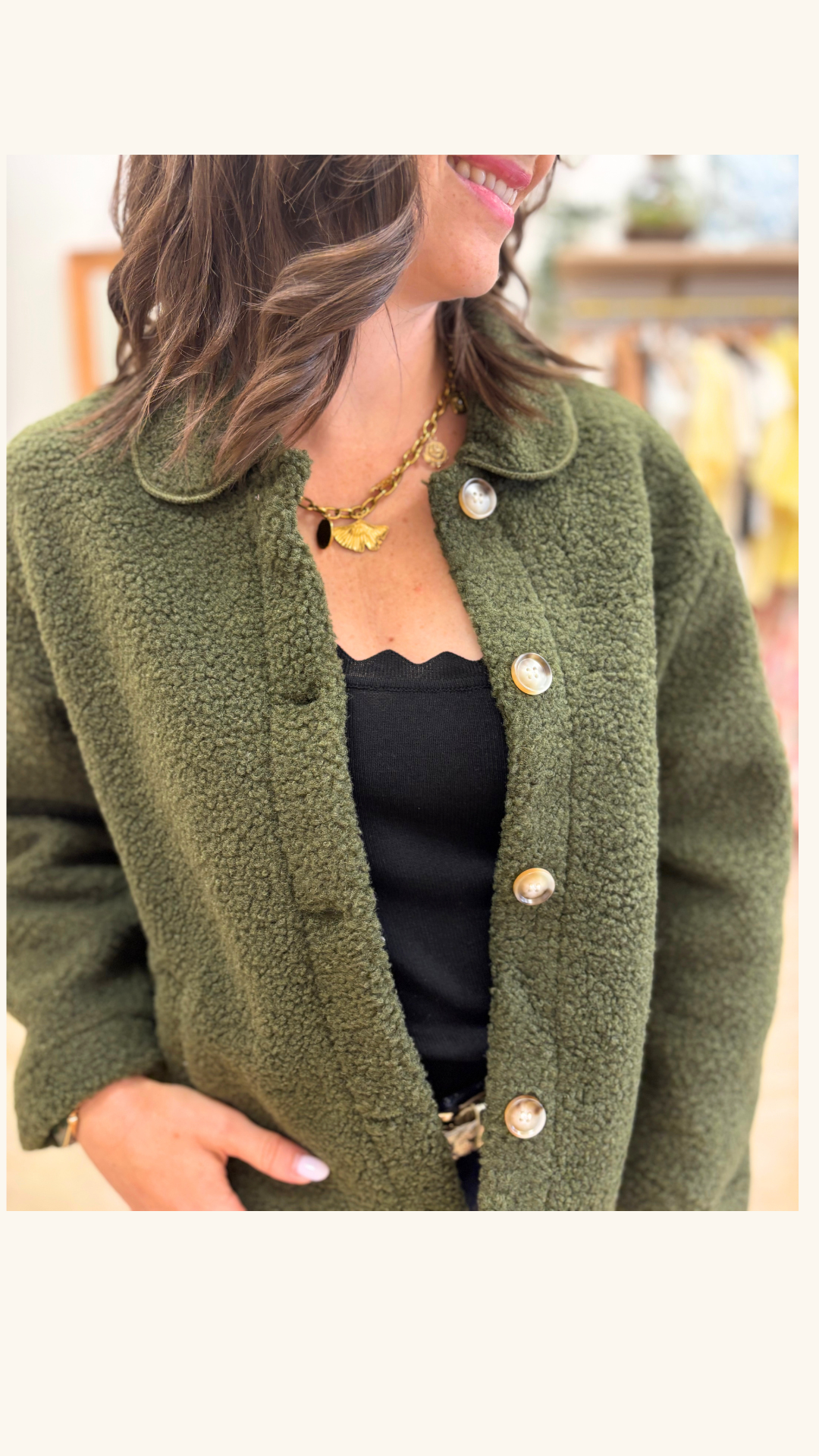 Manteau Elisa kaki