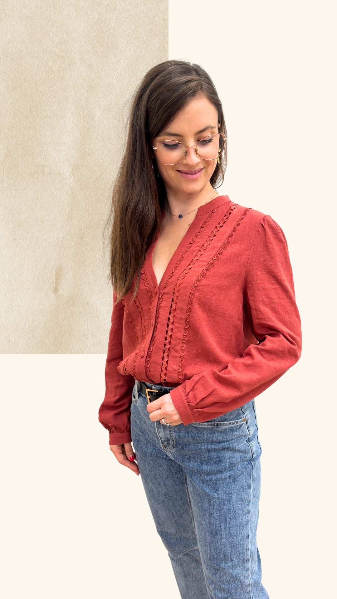 Chemise Coline terracotta