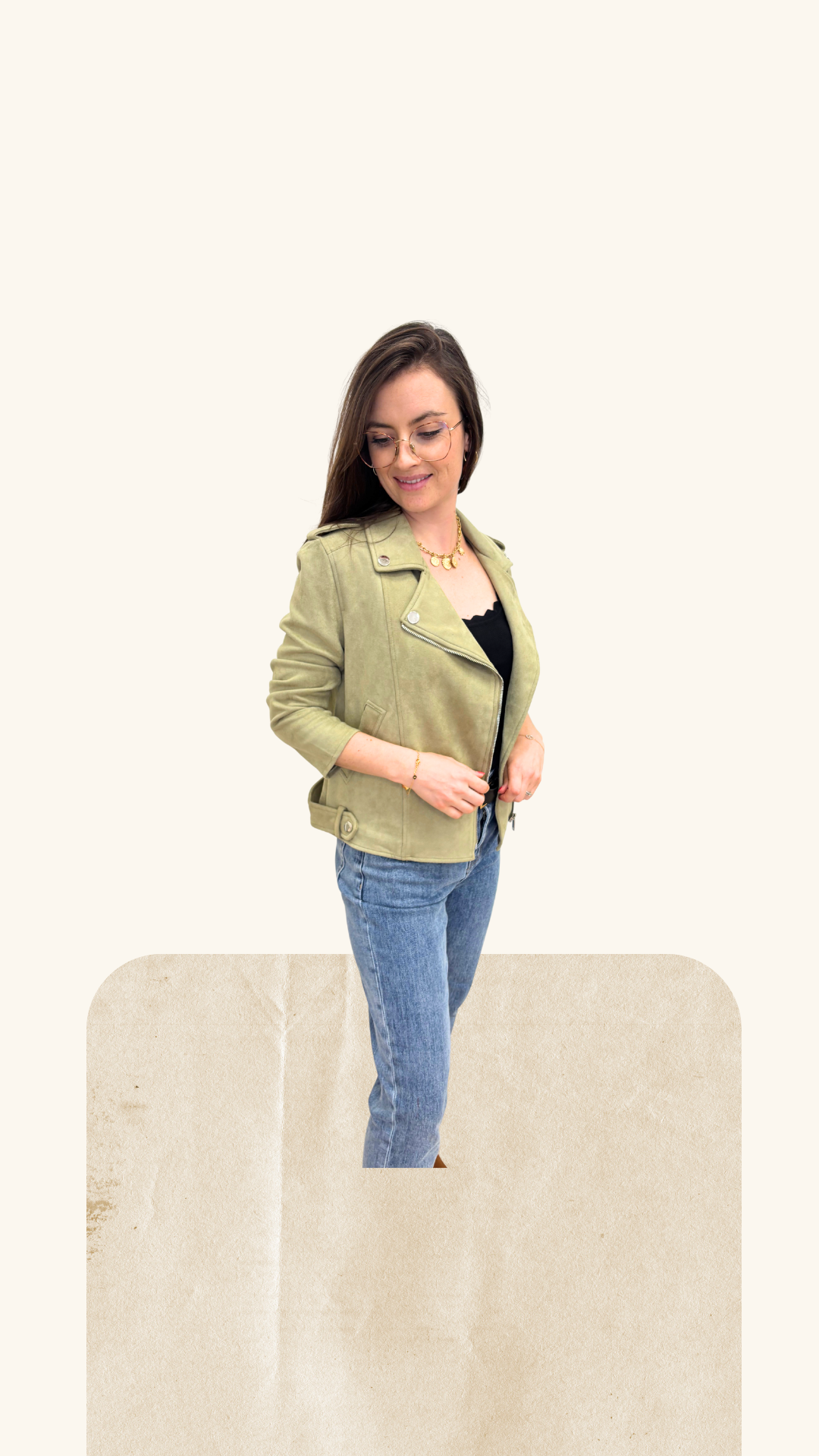 Veste perfecto Candice verte