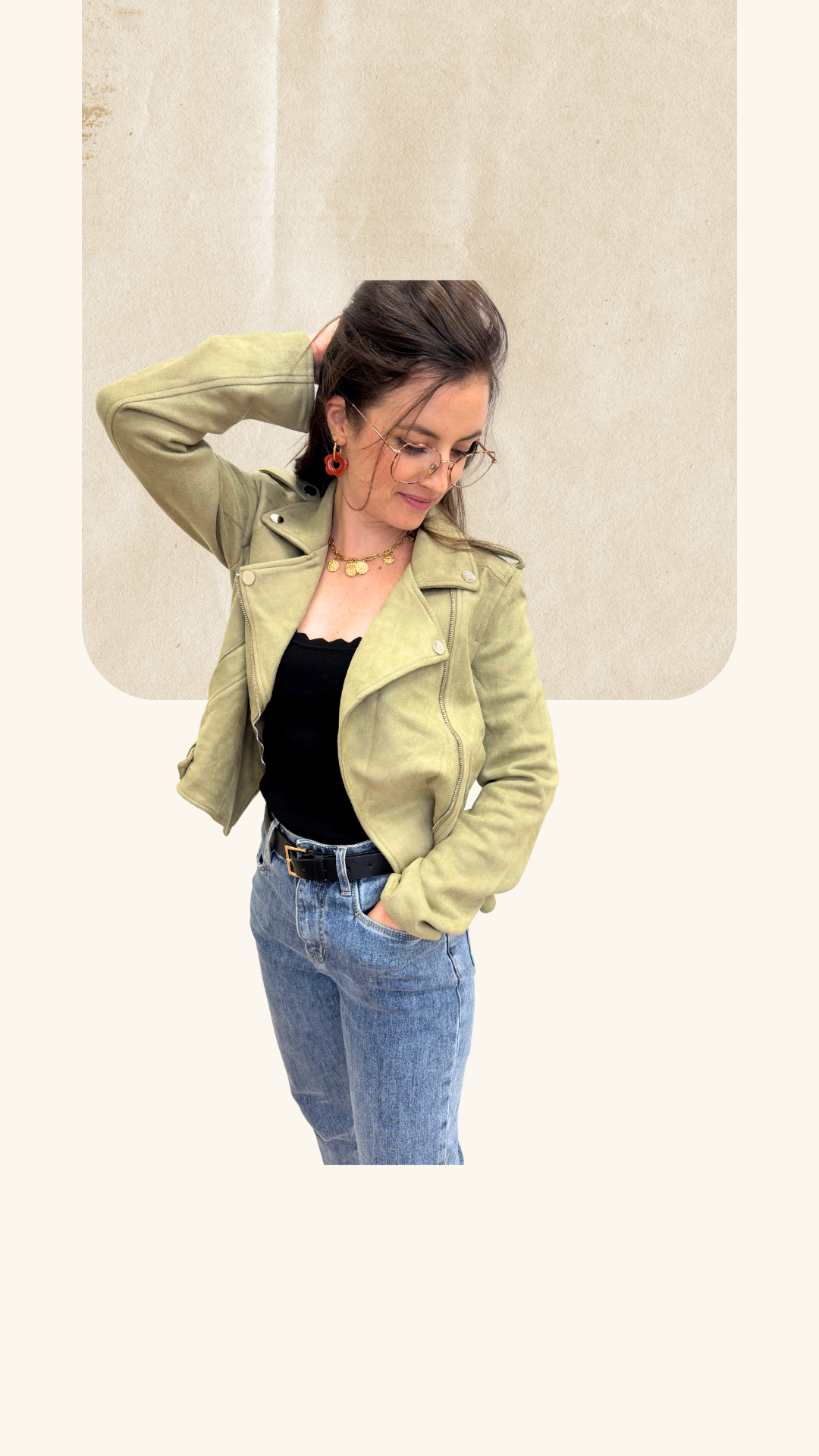 Veste perfecto Candice verte