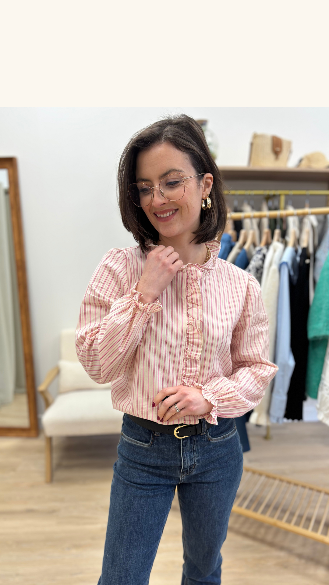 Chemise Déborah rose