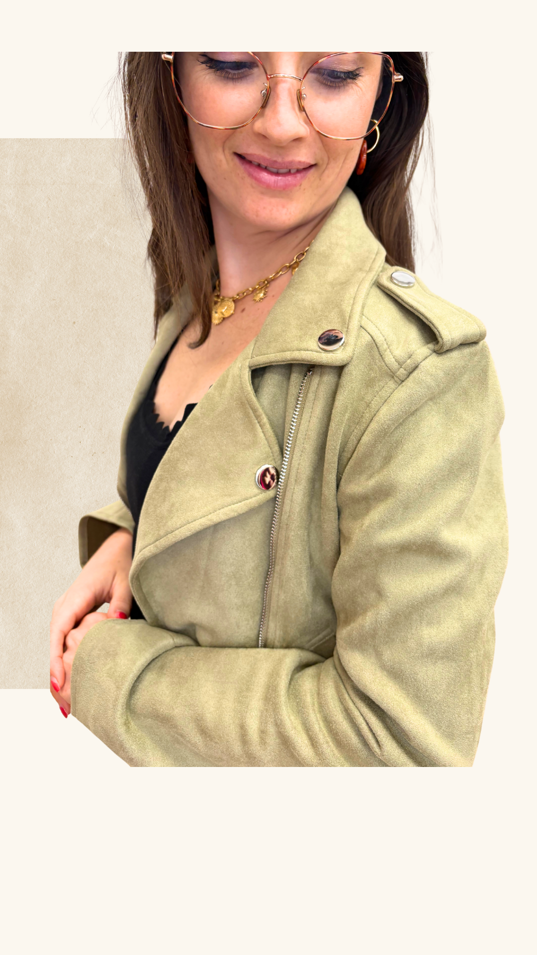 Veste perfecto Candice verte