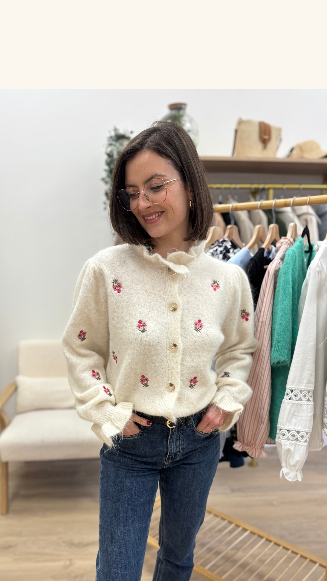 Gilet Barbara blanc