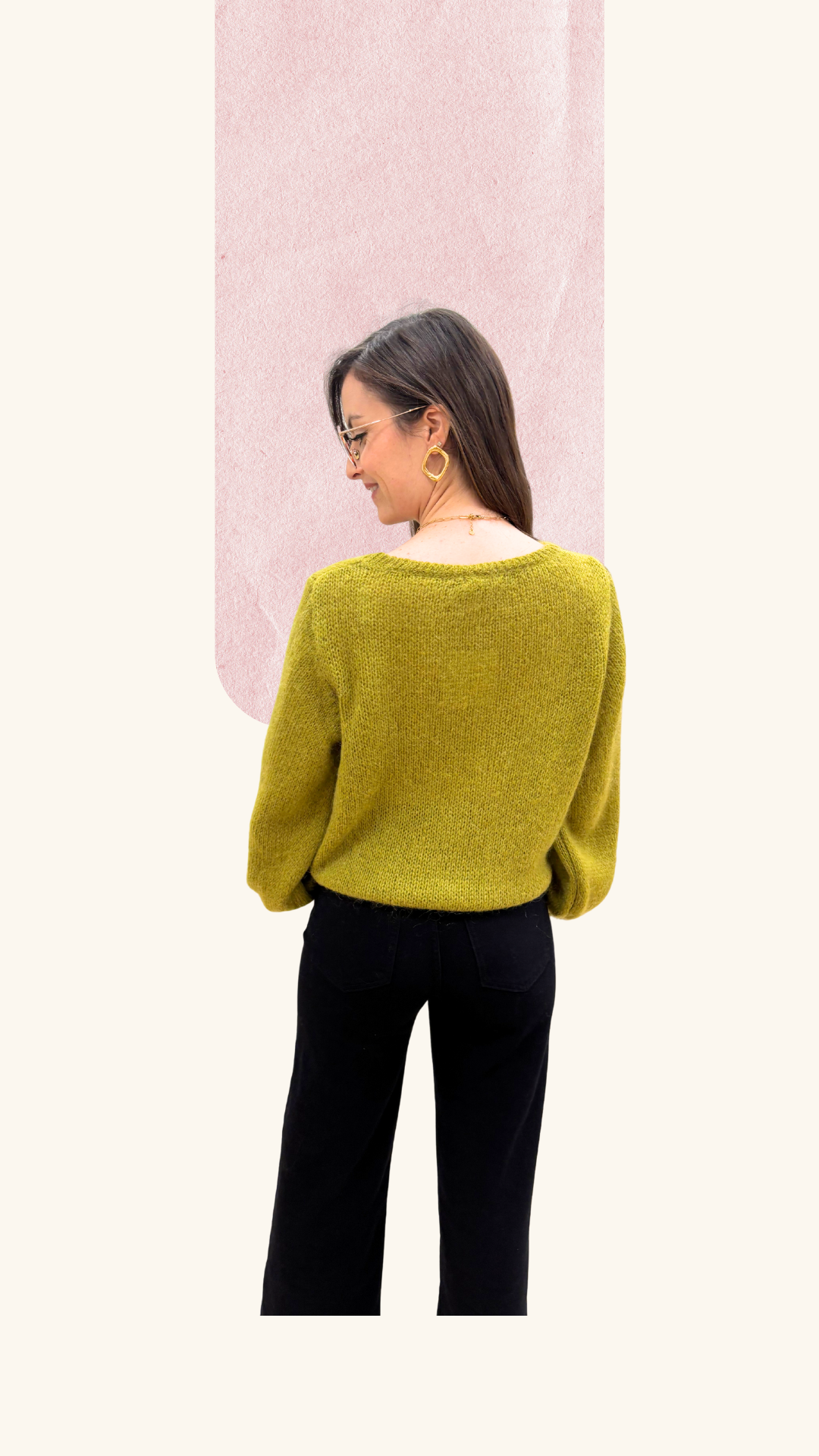 Maille Maeva olive Mohair