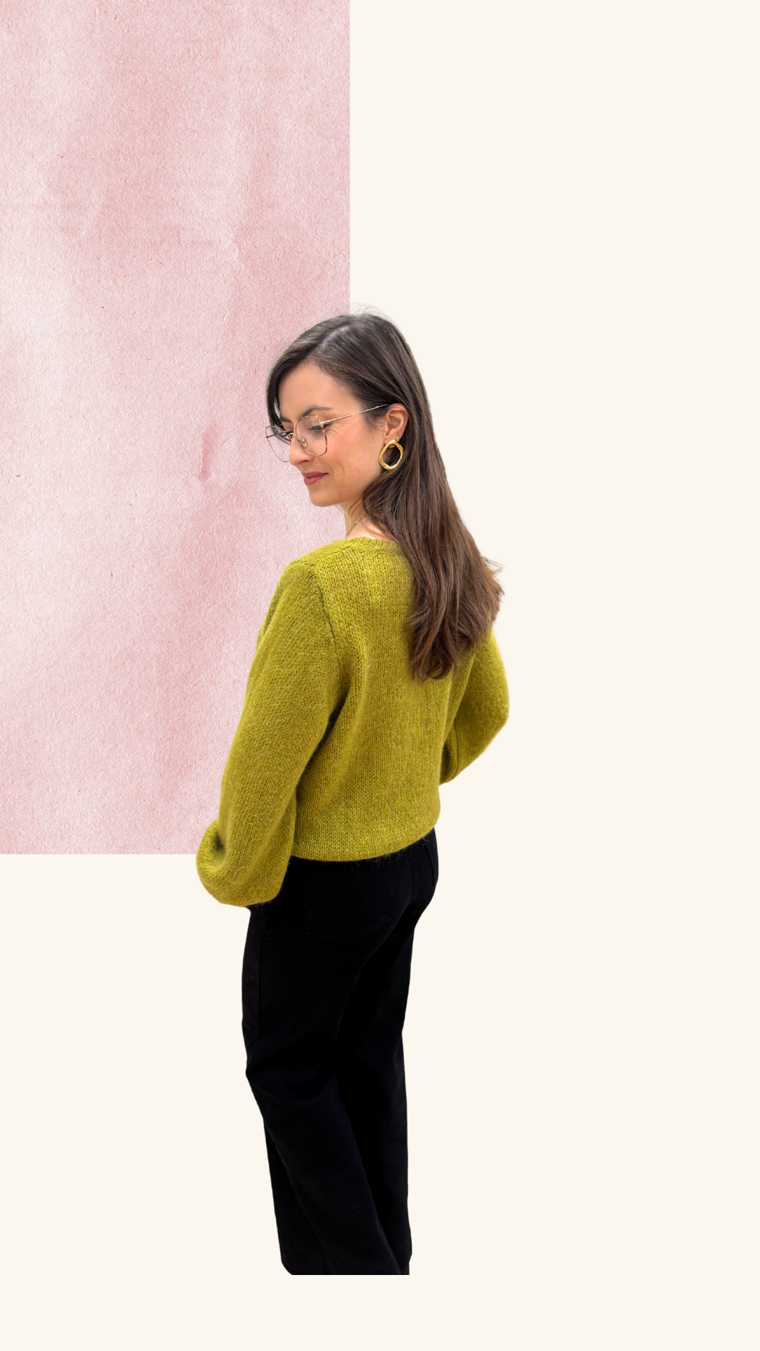 Maille Maeva olive Mohair